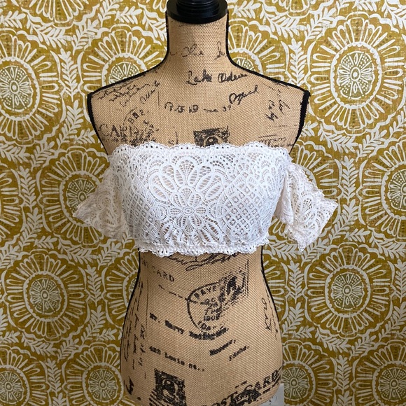 Victoria’s Secret Dream Angels Off The Shoulder Lace Bralette in Cream size L - Picture 7 of 13